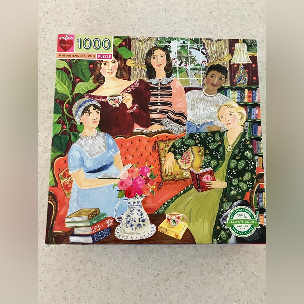 NWT 1000 Piece Jane Austen's Book Club Puzzle - Legendary Female Novelist Author